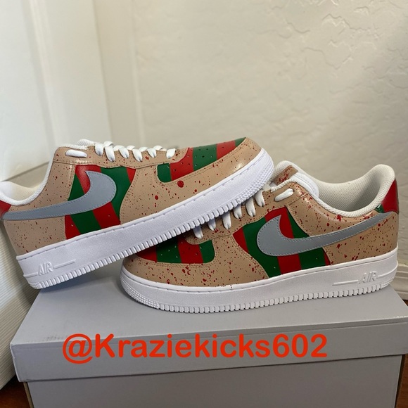 Custom Nike Air Force 1 “Freddy Kruger”